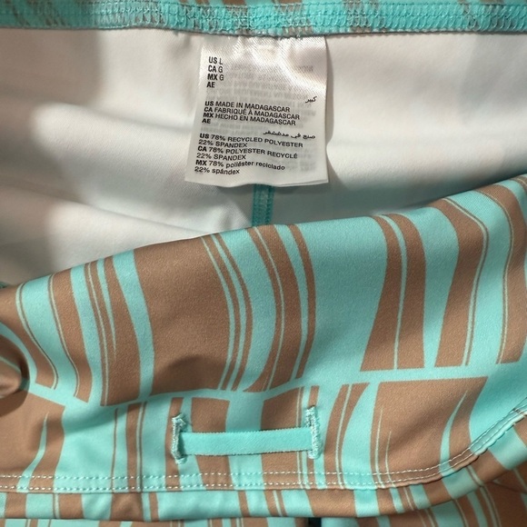 Ideology Performance Leggings High Rise Pockets Compression Blue Tan Size Large - Picture 7 of 10